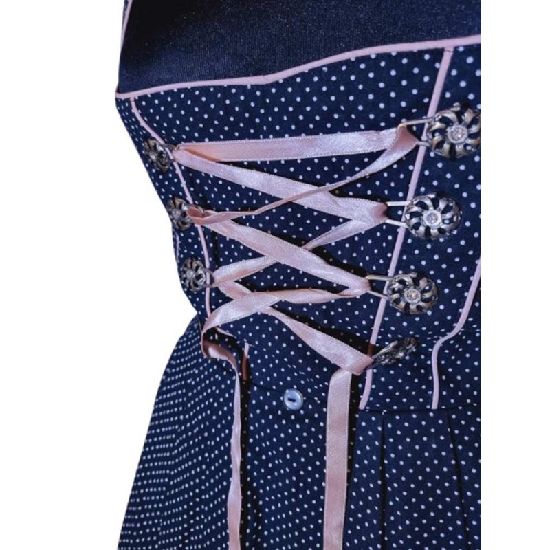 Dirndl ruha fekete-rózsaszín színben
