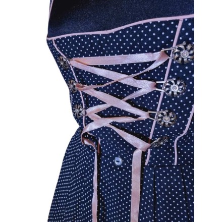 Dirndl ruha fekete-rózsaszín színben
