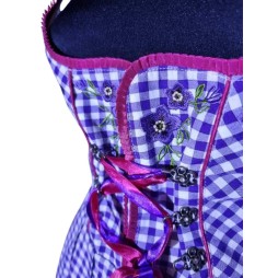 Dirndl ruha lila-fehér színben