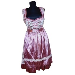 Dirndl ruha fehér - rózsaszín színben