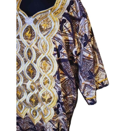 Afrikai hímzett pamut ruha