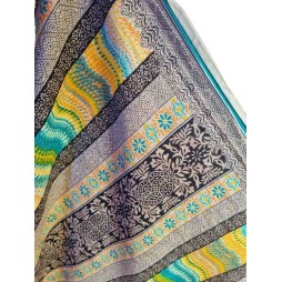 Indiai stílusú sokszínű pamut kendő – 92x238 cm Indiai stílusú sokszínű pamut kendő – 92x238 cm