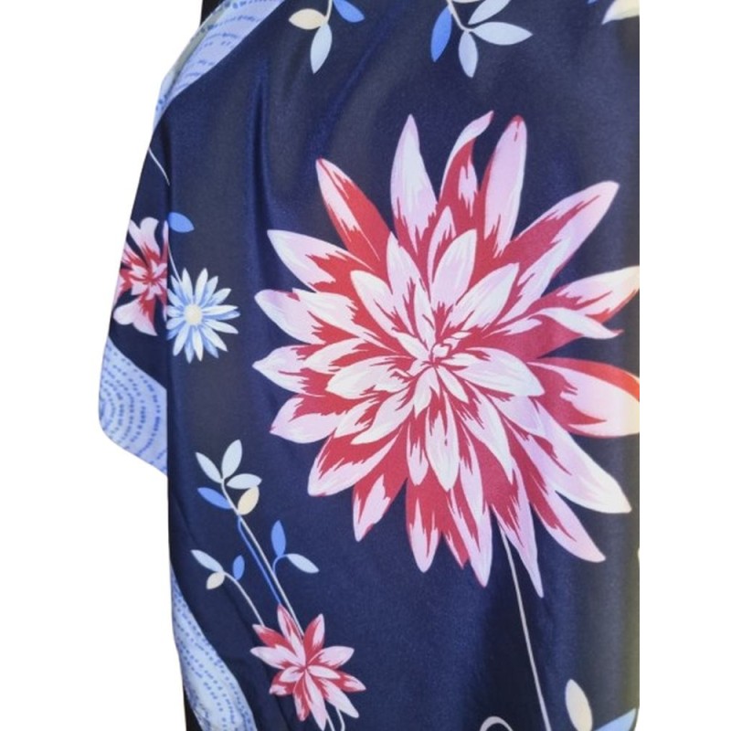 Virágmintás kék Street One kendő