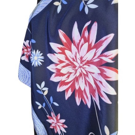 Virágmintás kék Street One kendő