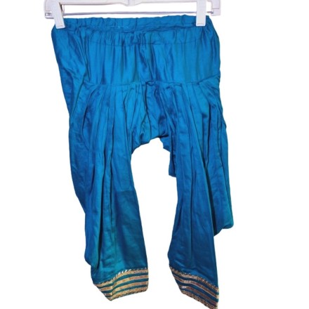 Türkiz-arany indiai gyerekszett pamutból