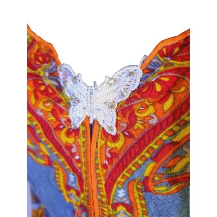 Háromrészes indiai hímzett pamutszett