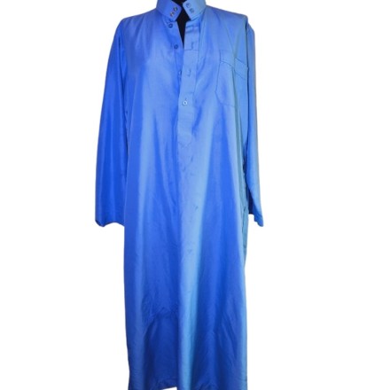 Kék műselyem férfi thobe