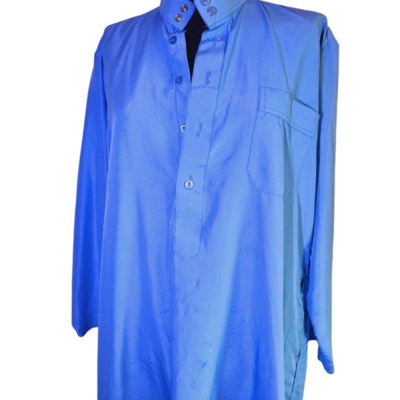 Kék műselyem férfi thobe Kék műselyem férfi thobe