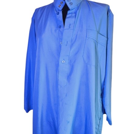 Kék műselyem férfi thobe