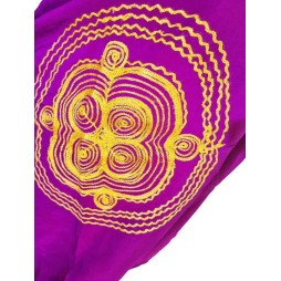 Ohm-spirál a lila fényben – hímzett kendő Ohm-spirál a lila fényben – hímzett kendő