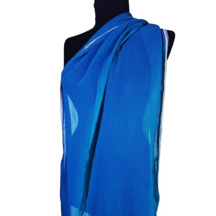 Türkiz zöld muszlin kendő