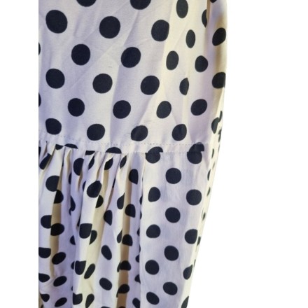 Pöttyös műselyem nadrág elvonuláshoz