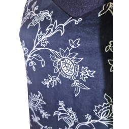 Éjszaka virágai – fekete-fehér pamut felső