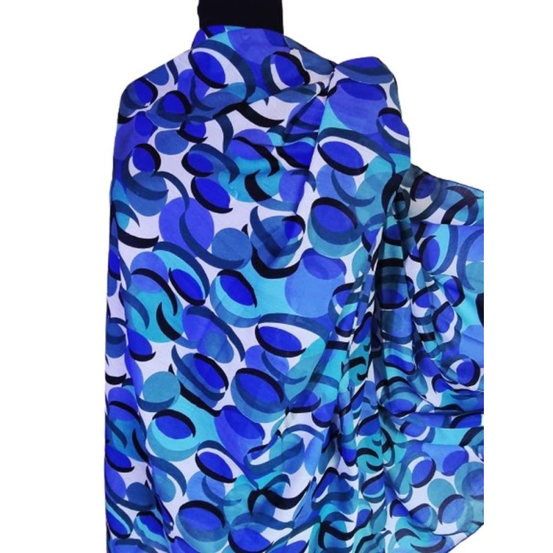 Kék absztrakt viszkóz kendő Kék absztrakt viszkóz kendő