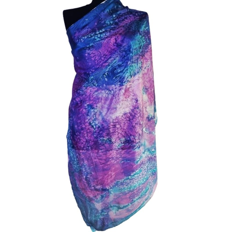 Színes hernyóselyem kendő 90x90 cm Színes hernyóselyem kendő 90x90 cm