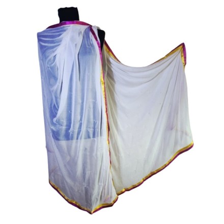 Indiai fehér kendő arany szegéllyel