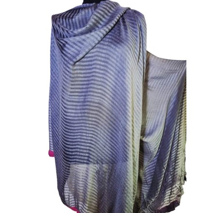 Szürke csíkos stóla 228 cm