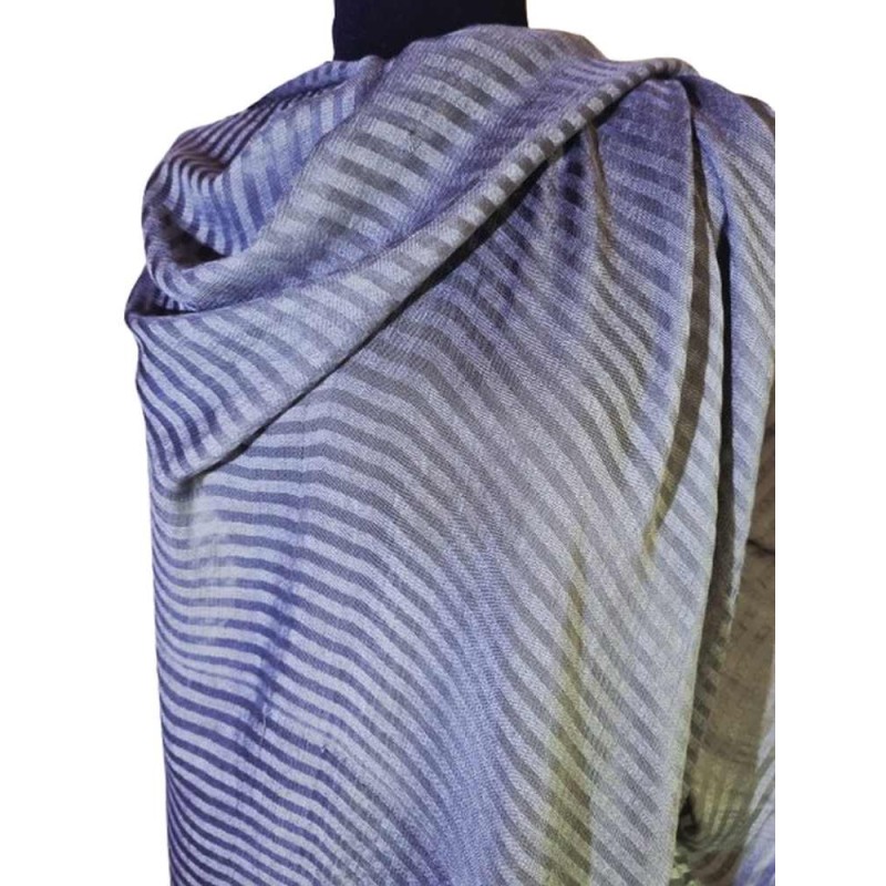 Szürke csíkos stóla 228 cm