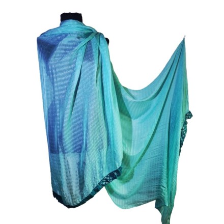 Türkiz nagy kendő spirituális stílusban