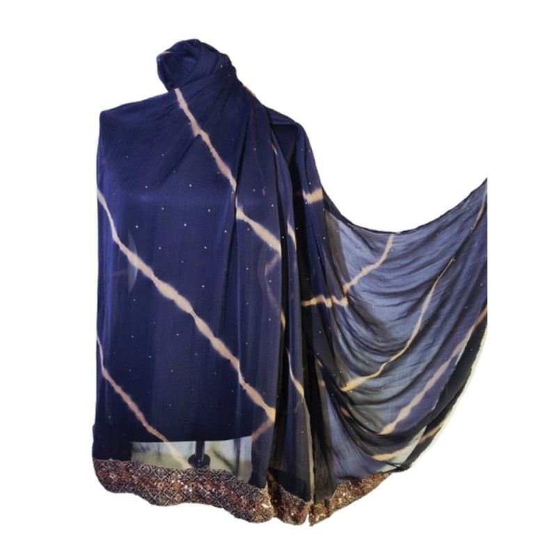 Fekete taft köves kendő