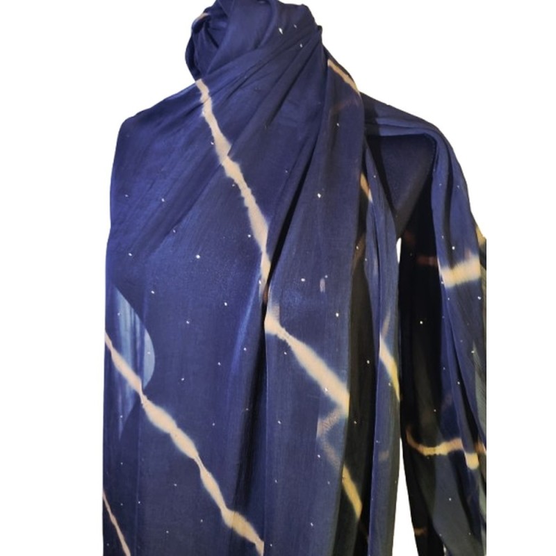 Fekete taft köves kendő