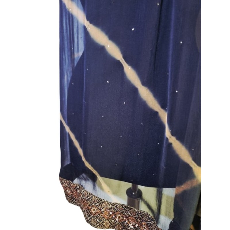 Fekete taft köves kendő