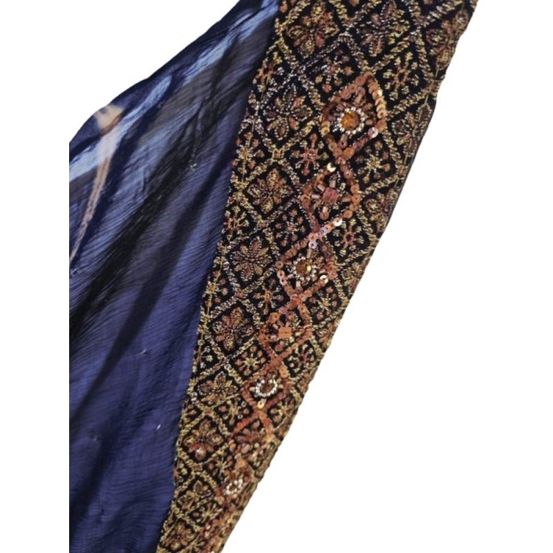 Fekete taft köves kendő