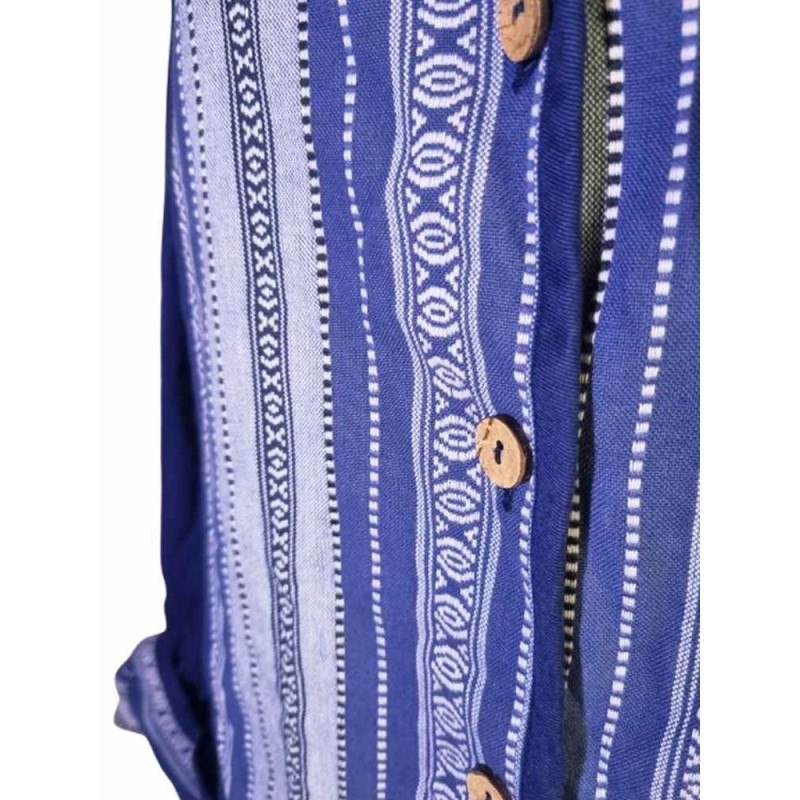 Kék-fehér népviseleti pamutlen kabátka Kék-fehér népviseleti pamutlen kabátka