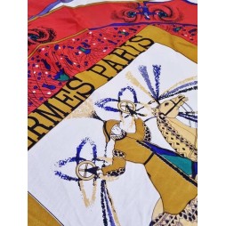 Vintage Hermes stílusú mintás kendő