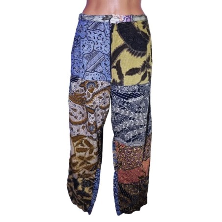 Színes patchwork hippie nadrág