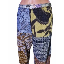 Színes patchwork világ – hippie pamut nadrág