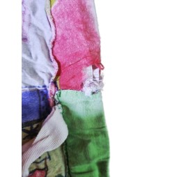 Retró 80-as évekbeli hippie nadrág színes patchwork mintával