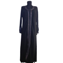 Fekete flitteres abaya ruha