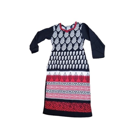 Piros–fekete indiai felső