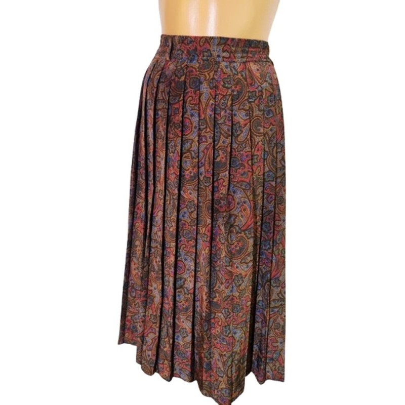 Mintás vintage szoknya – klasszikus redőzött fazon Mintás vintage szoknya – klasszikus redőzött fazon