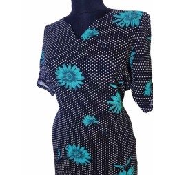 Tündérkert virága – fekete-türkiz indiai felső