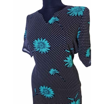 Fekete-türkiz indiai felső