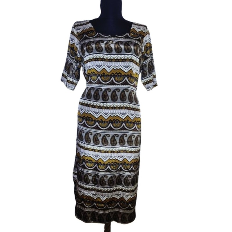 Barna mintás indiai felső