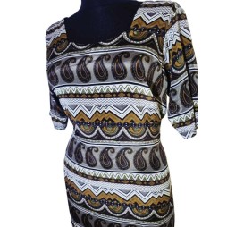 A fűszer útján – barna mintás indiai felső