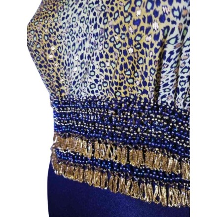 Zöld-barna gyöngyös indiai choli