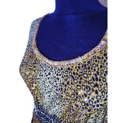 Éjperzselte dzsungel – zöld-barna gyöngyös choli felső Éjperzselte dzsungel – zöld-barna gyöngyös choli felső