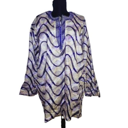 Afrikai mintás férfi pamut felső