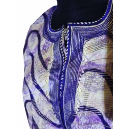 Afrikai hullám – hímzett nyakú férfi pamut felső