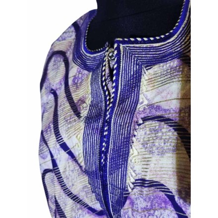 Afrikai mintás férfi pamut felső