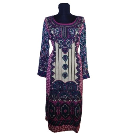 Színes mintás hosszú ujjú felső