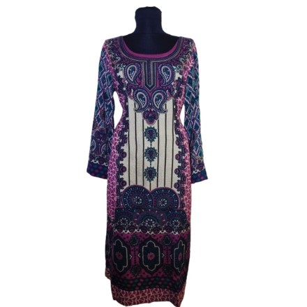 Színes mintás hosszú ujjú felső