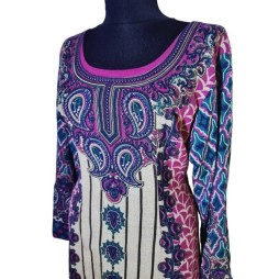 A színek tánca – hosszú ujjú mintás női felső A színek tánca – hosszú ujjú mintás női felső