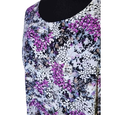 Színes virágmintás hosszú felső