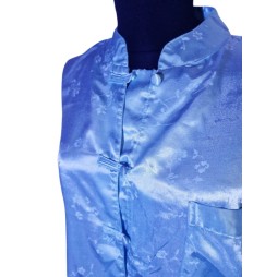 Égkék harmónia – kínai stílusú kevertszálas kabát