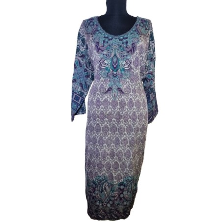 Mintás kevertszálas hosszú felső